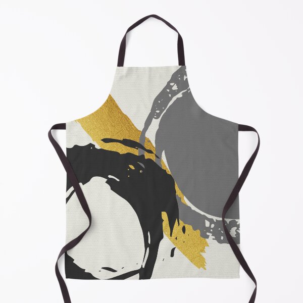 Item preview, Black and Gold Abstract Brush Strokes AP178-1 designed and sold by DuckyRubin.