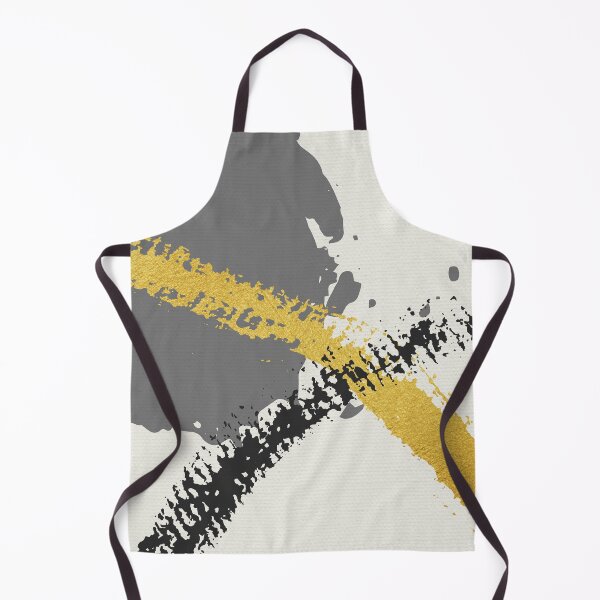 Item preview, Black and Gold Abstract Brush Strokes AP178-2 designed and sold by DuckyRubin.