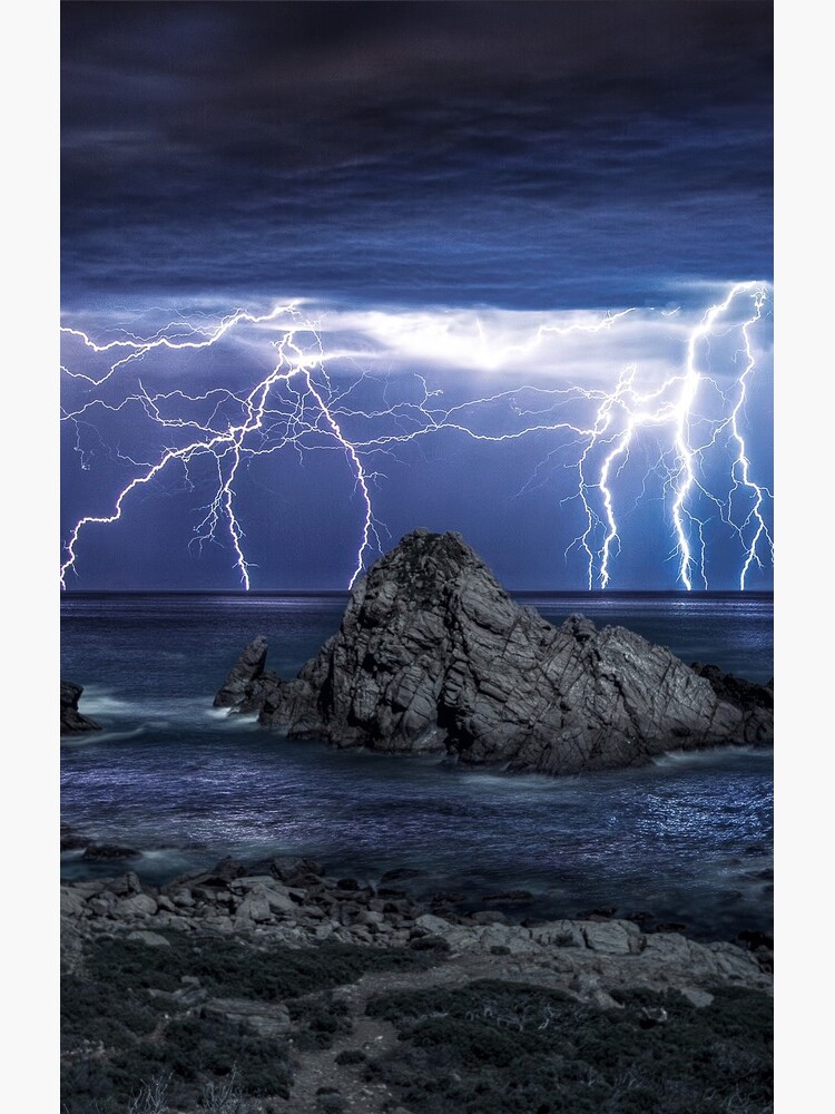 Lightning over Sugarloaf Rock by paulmp
