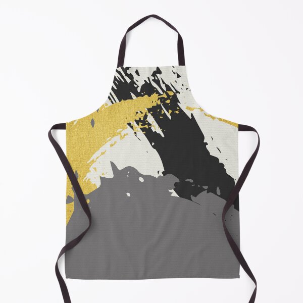 Item preview, Black and Gold Abstract Brush Strokes AP178-5 designed and sold by DuckyRubin.