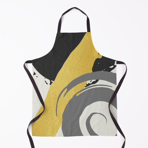 Item preview, Black and Gold Abstract Brush Strokes AP178-7 designed and sold by DuckyRubin.