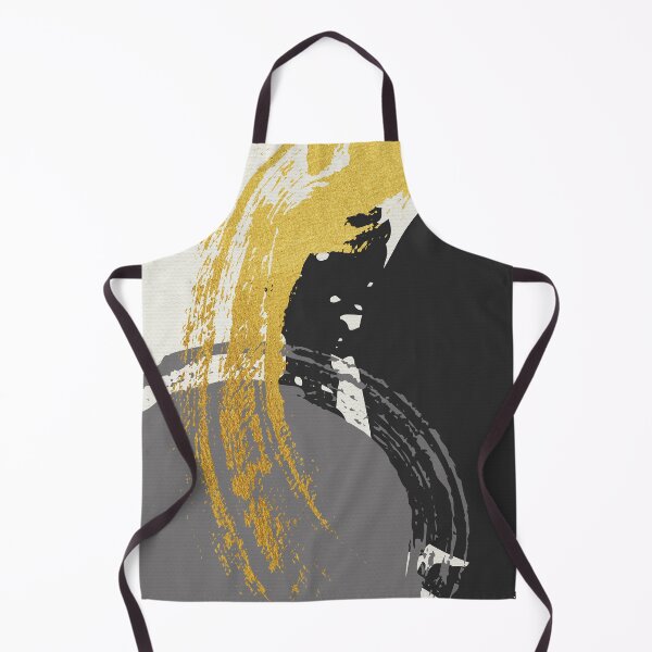 Item preview, Black and Gold Abstract Brush Strokes AP178-8 designed and sold by DuckyRubin.