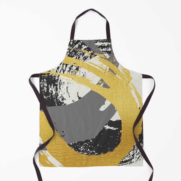 Item preview, Black and Gold Abstract Brush Strokes AP178-9 designed and sold by DuckyRubin.