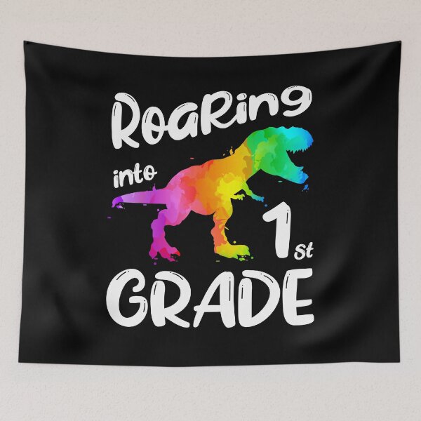 Item preview, Roaring Into 1st Grade Dinosaur First Day of School designed and sold by ZNOVANNA.