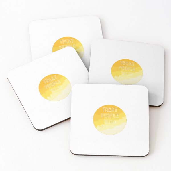 Item preview, treat people with kindness yellow designed and sold by CosmosStickers.