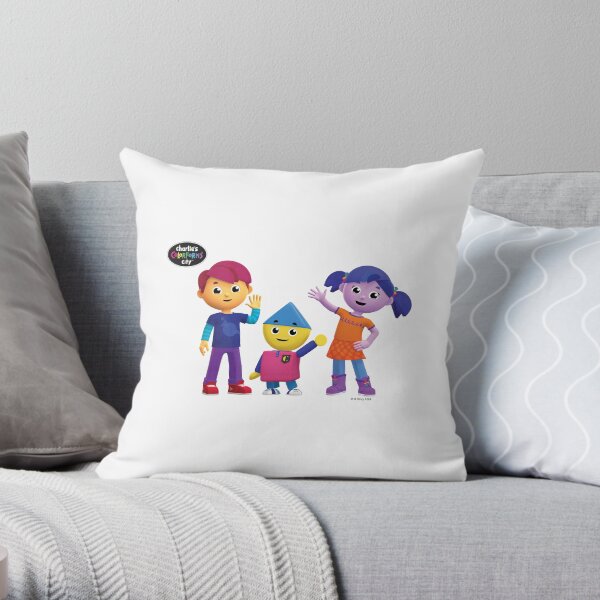 Charlie's Colorforms City Group Pose Throw Pillow