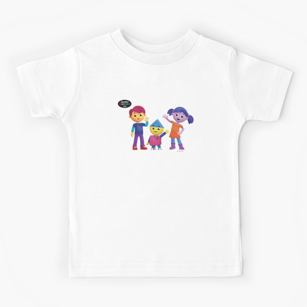 Charlie's Colorforms City Group Pose Kids T-Shirt