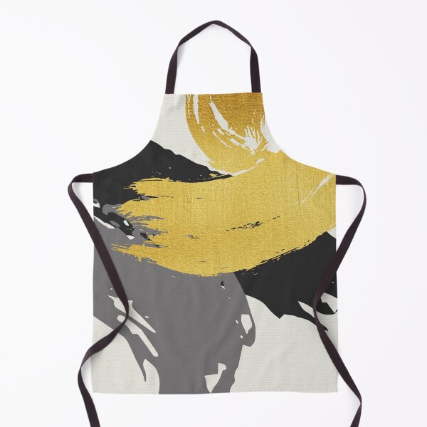 Item preview, Black and Gold Abstract Brush Strokes AP178-11 designed and sold by DuckyRubin.