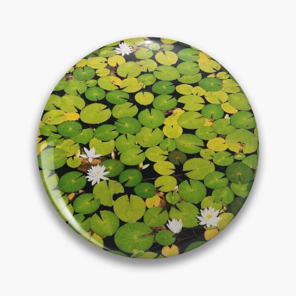 Item preview, Green and Yellow Lily Pads with Flowers designed and sold by camronmorrissey.