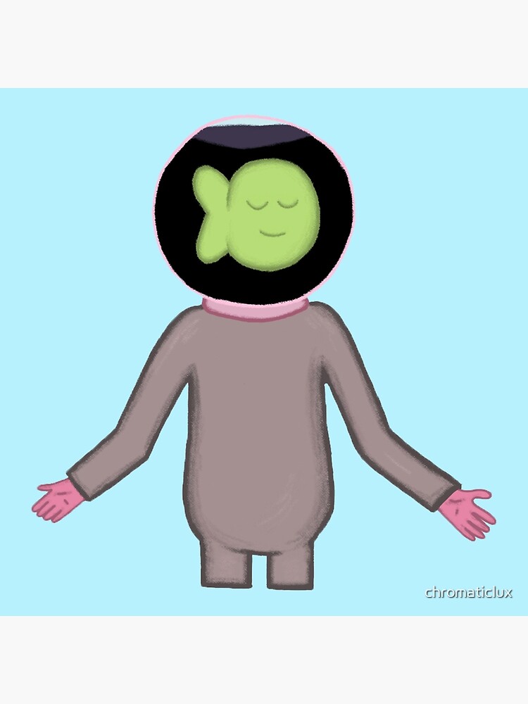 "The Midnight Gospel Fish Bowl Man" Poster by gougeart Redbubble