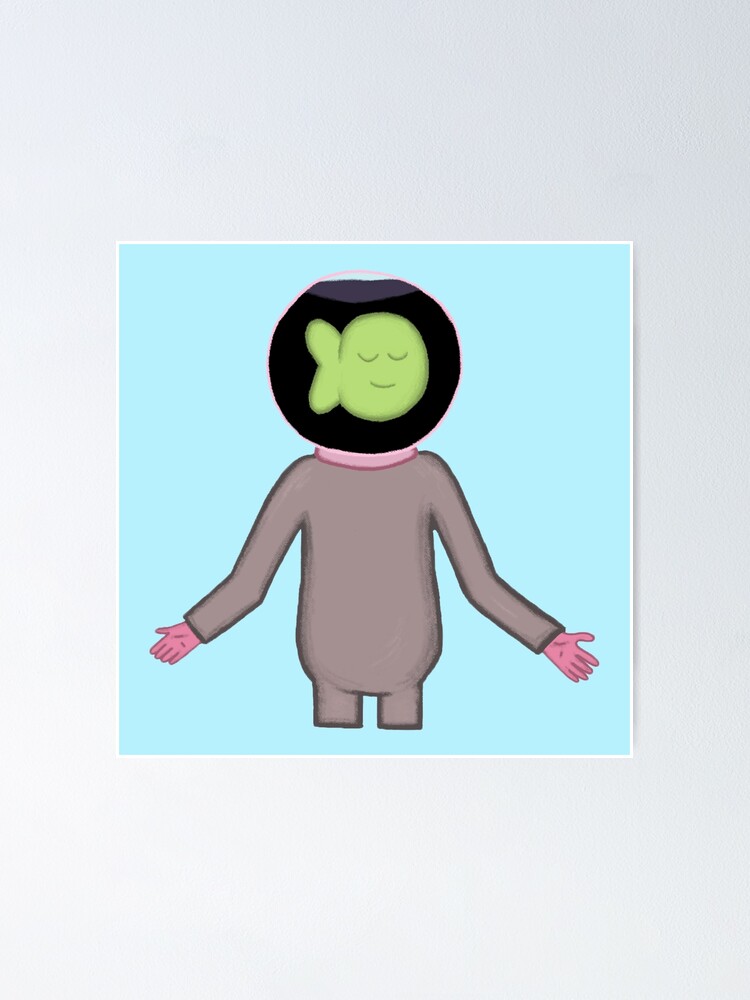 "The Midnight Gospel Fish Bowl Man" Poster by gougeart Redbubble