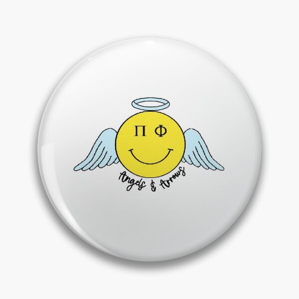 Pi Phi Angel Smiley Pin