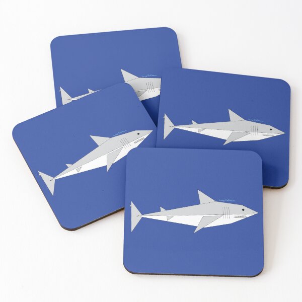 Item preview, Geometric Great White Shark without background designed and sold by Caseymakesart.