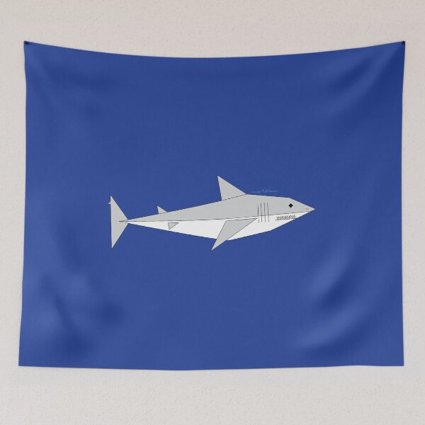 Item preview, Geometric Great White Shark without background designed and sold by Caseymakesart.