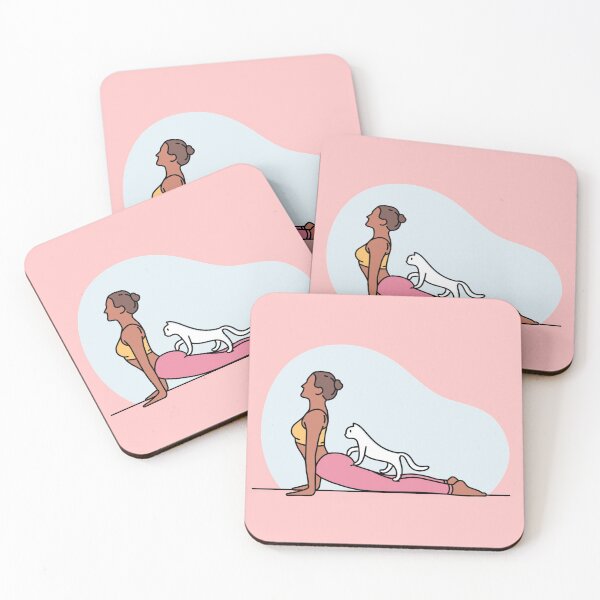 Item preview, YOGA WITH CAT Upwarding Facing Dog designed and sold by Trio's Stuff.