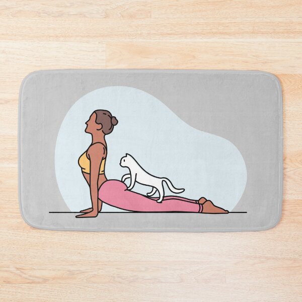 Item preview, YOGA WITH CAT Upwarding Facing Dog designed and sold by Trio's Stuff.
