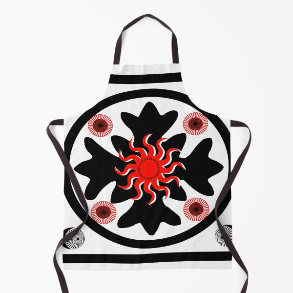 Item preview, Red sun on graphic flower in white frame designed and sold by Astralia.
