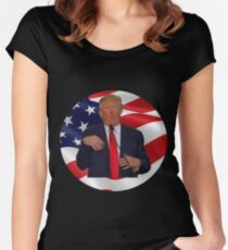 Donald trump "Make america great again!" Women's Fitted Scoop T-Shirt