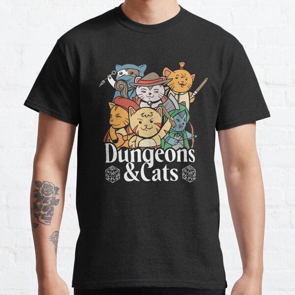 dungeons and cats t shirt