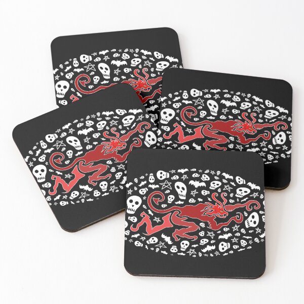 Item preview, Cute Devil Demon with Skulls, Pentacles, and Bats designed and sold by felinedreams.