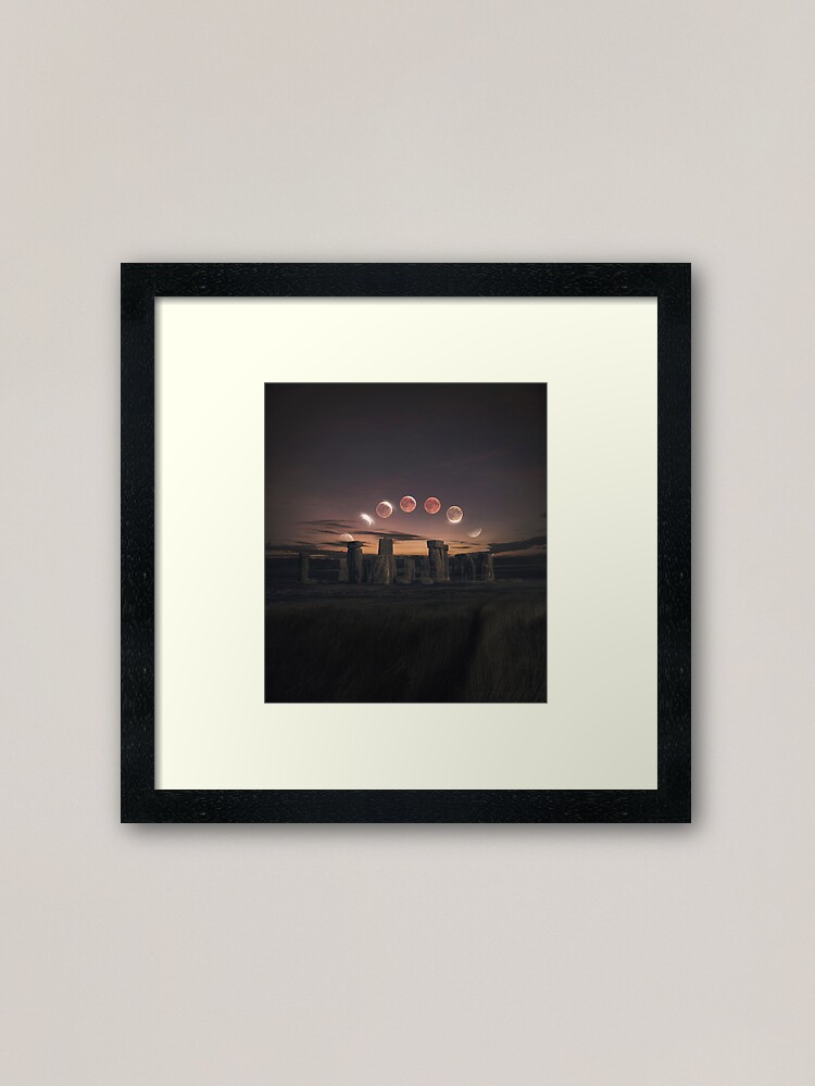 Alternate view of Blood Moon Eclipse, UK Framed Art Print