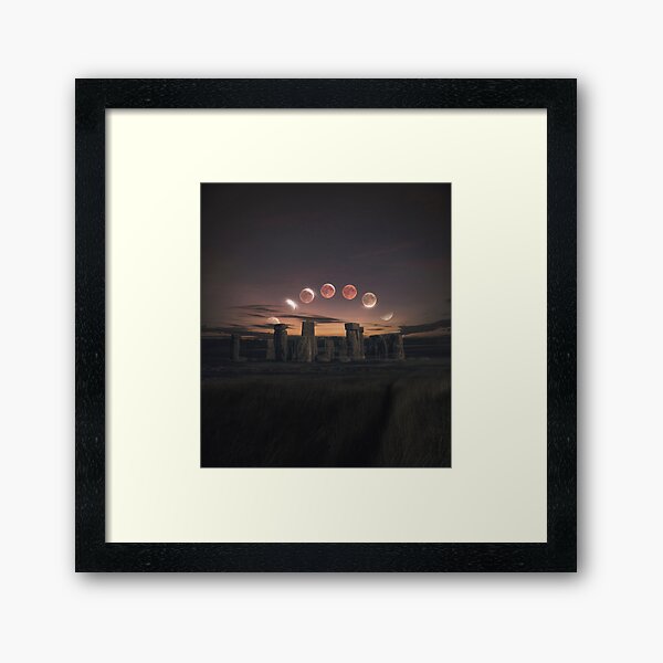 Blood Moon Eclipse, UK Framed Art Print