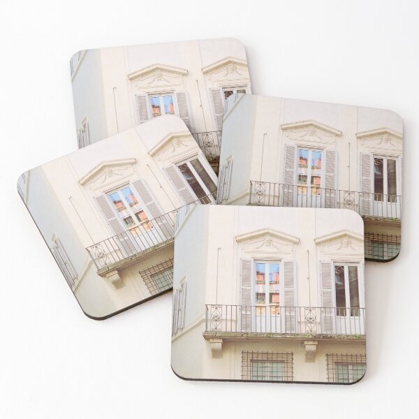 Item preview, Pink and Blue Window on Cream Ornate Building designed and sold by camronmorrissey.
