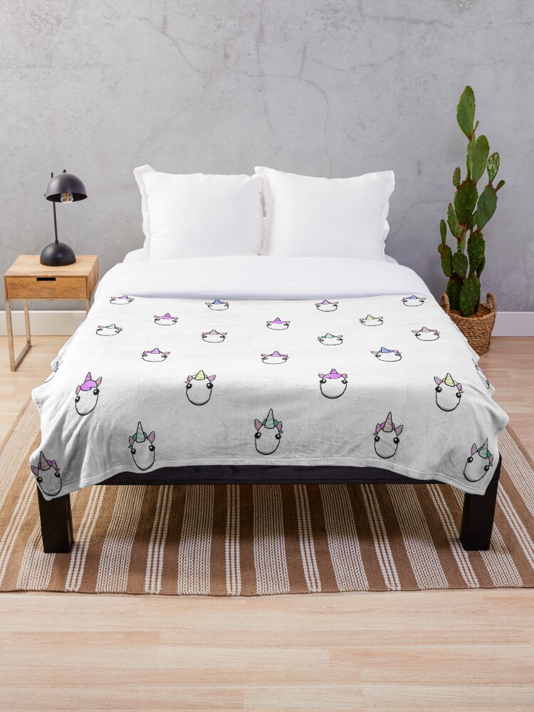 Magical Unicorn Pattern Throw Blanket By Theresthisthing Redbubble - roblox game bedding throw fleece blanket in 2019 kid beds