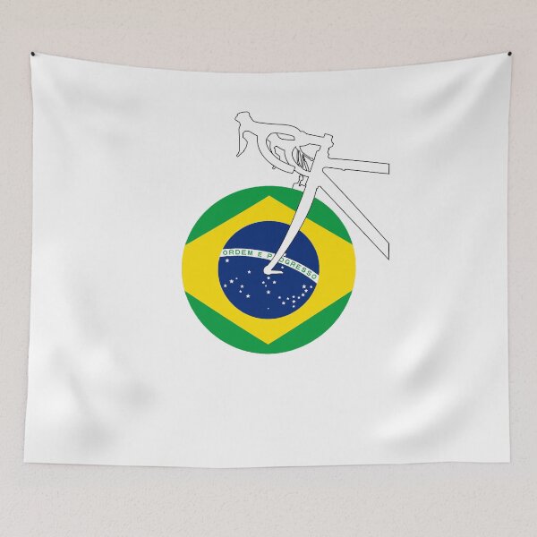 Item preview, Road Bicycle Brazilian Flag designed and sold by RabeDesigns.