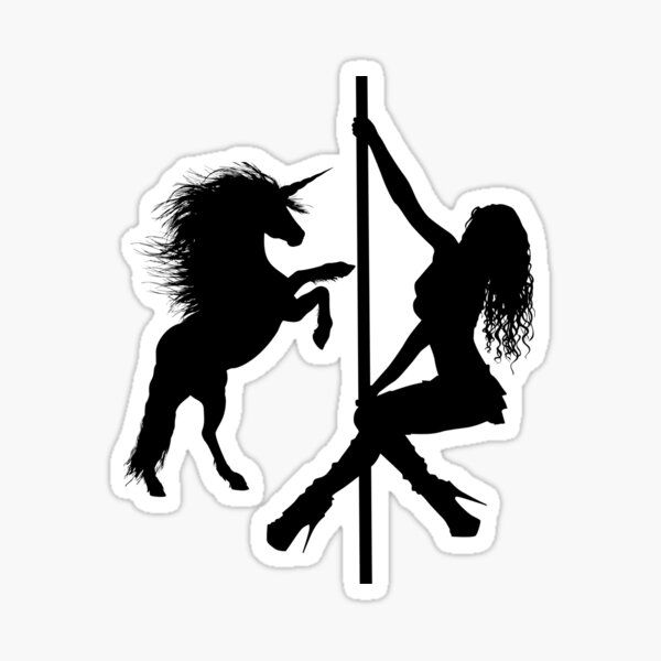 Pole Dancer and Unicorn Sticker