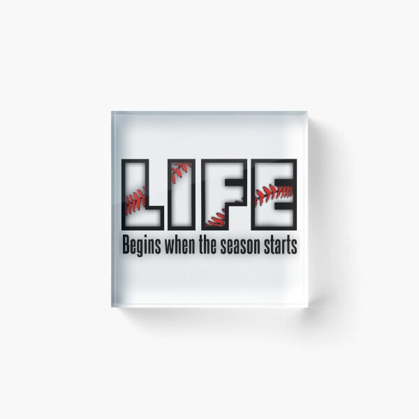 Item preview, LIFE BEGINS - BASEBALL designed and sold by bball-is-life.
