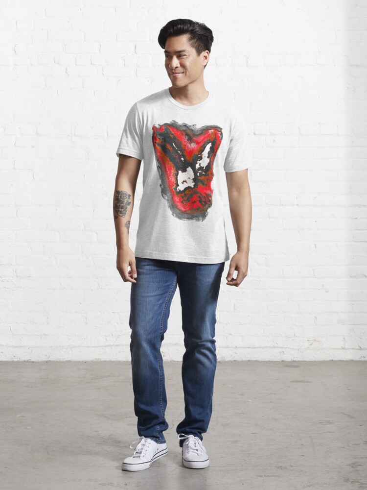 Alternate view of Black and red and white phoenix bird Essential T-Shirt