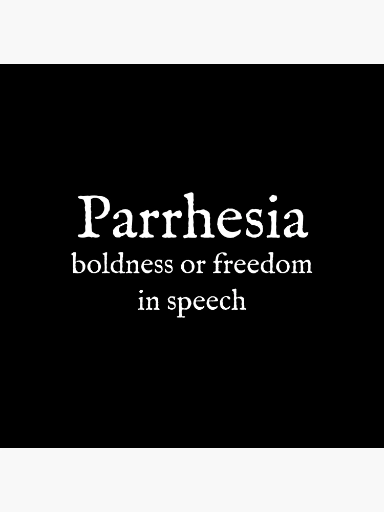 P: Parrhesia : Wear Your Dictionary: English Poster for Sale by  WearYourWords