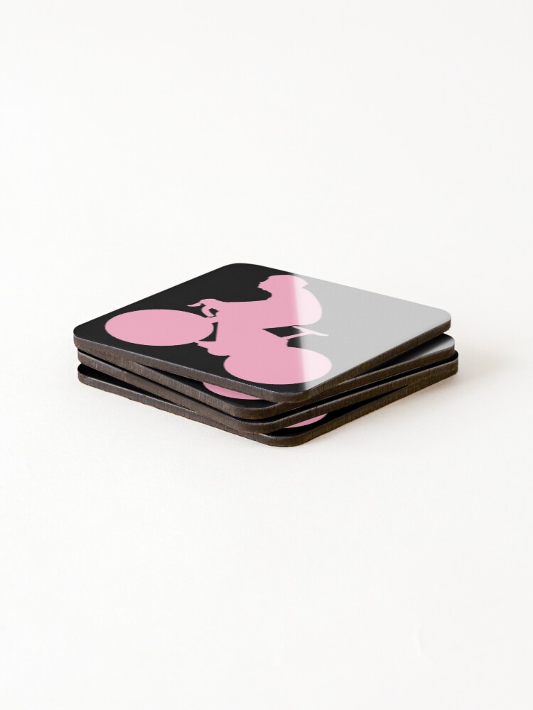 Thumbnail 4 of 5, Coasters (Set of 4), Road Cycling Maglia Rosa designed and sold by RabeDesigns.
