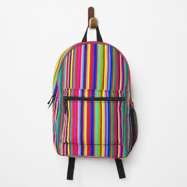 Item preview, Stripes Multi Bright Colors Pattern - Bright Navy Blue, Purple, Red, Yellow, Lime Green, Orange, light blue designed and sold by zanydoodles.