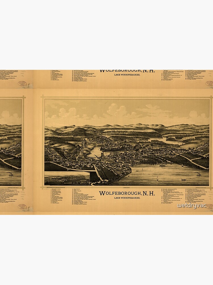 Panoramic Maps Wolfeborough NH Lake Winnipesaukee by wetdryvac