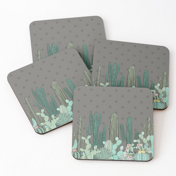 Item preview, Cute Green Cactus on A Grey Background designed and sold by LADYGOODMOOD.