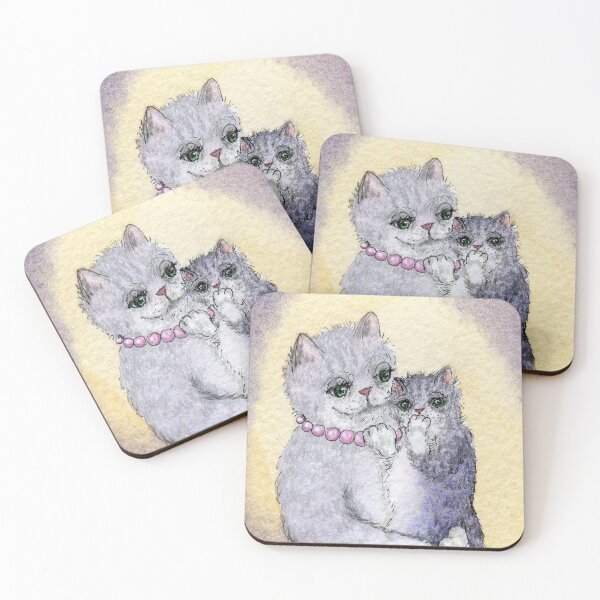 Item preview, Mama Cat Comforts Her Kitten designed and sold by SusanAlisonArt.