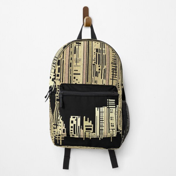 Item preview, golden city rose gold brass building towers architecture gold foil look designed and sold by Saburkitty.