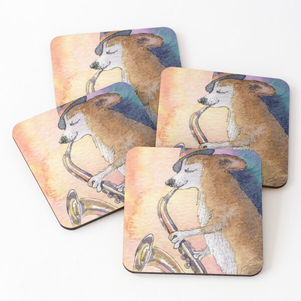 Item preview, With Love and All That Jazz, Corgsy Malone on Sax designed and sold by SusanAlisonArt.