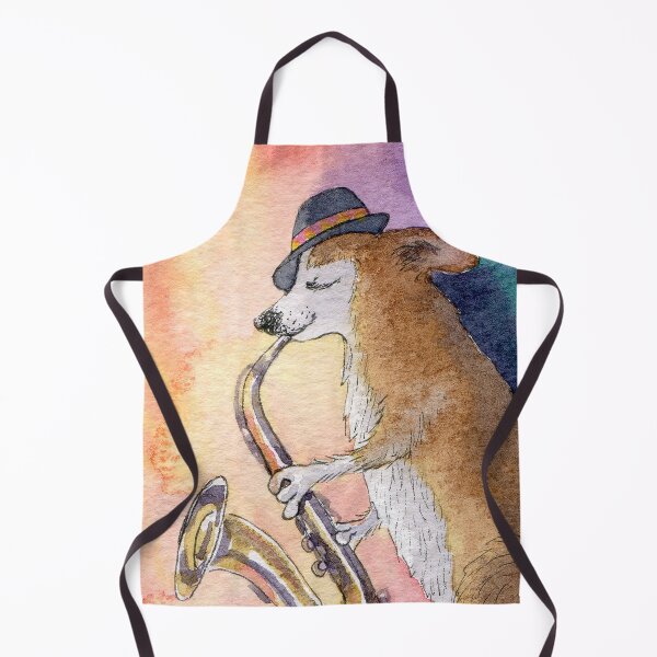 Item preview, With Love and All That Jazz, Corgsy Malone on Sax designed and sold by SusanAlisonArt.