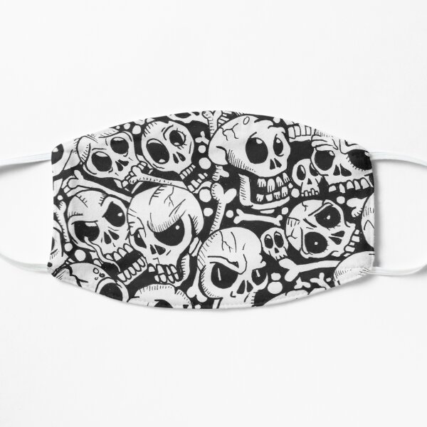 Skulls Tattoo Design Facemask Flat Mask