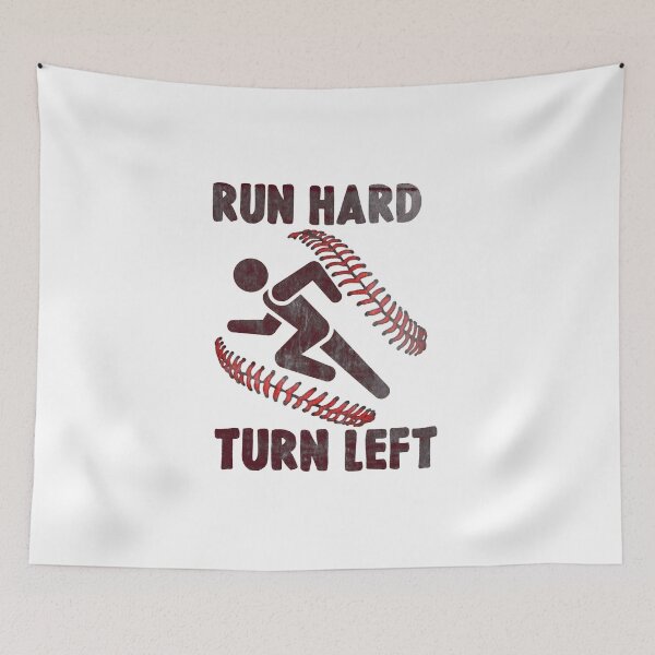 Item preview, RUN HARD TURN LEFT designed and sold by bball-is-life.
