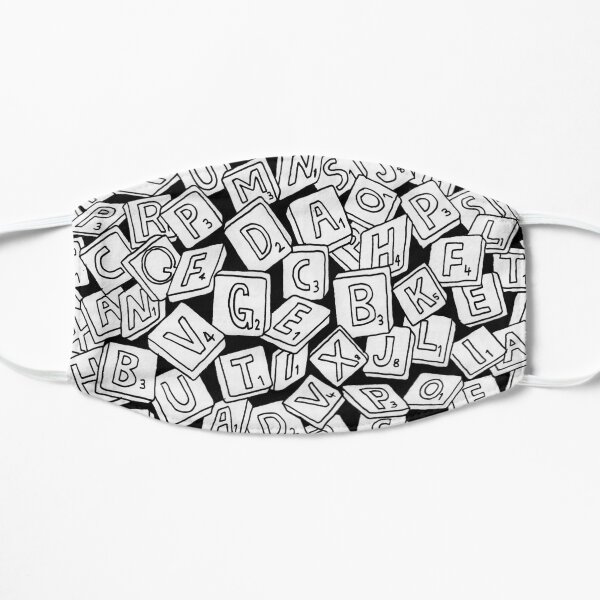 Scrabble Design Facemask Flat Mask