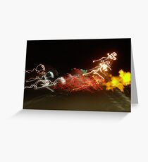 cowboys on horses abstract Greeting Card