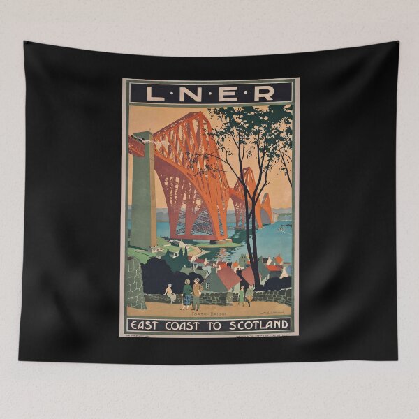 Item preview, Railway Poster East Coast Scotland designed and sold by stickart-marek.