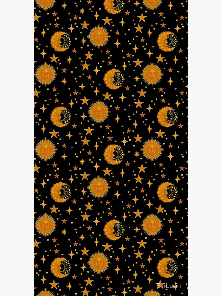 Bohemian 90's Sun and Moon Celestial Pattern by EmLosin