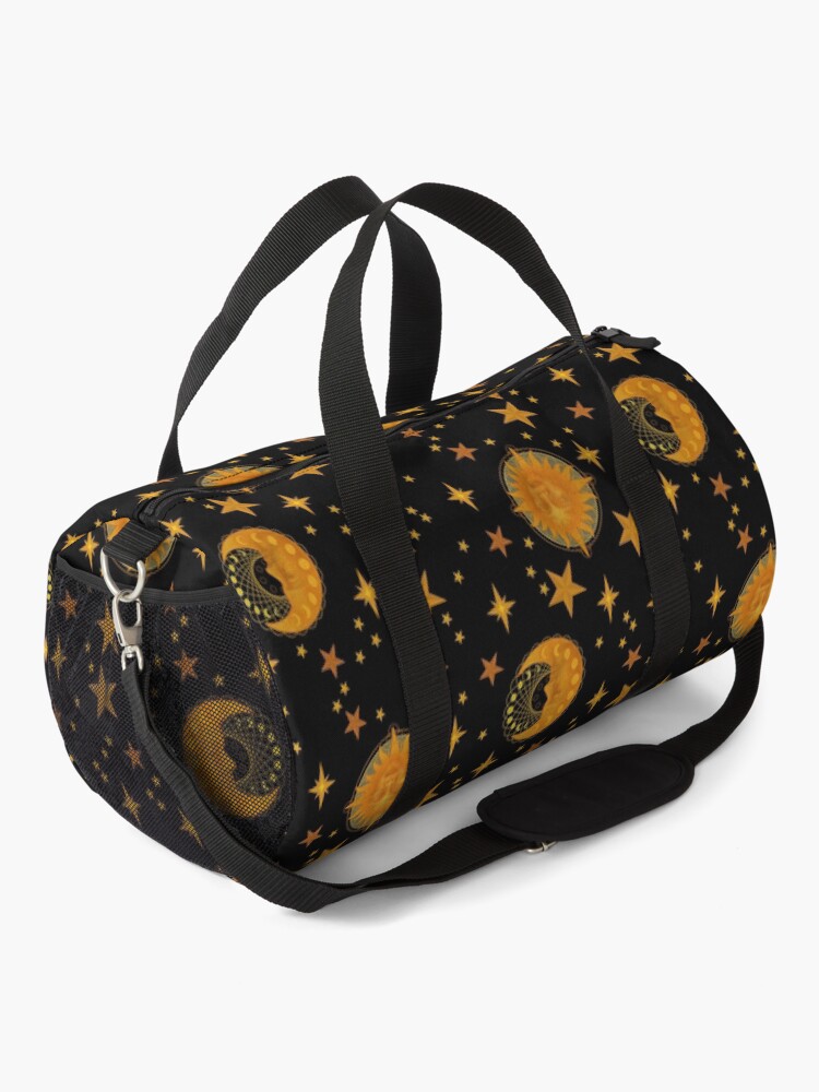 Alternate view of Bohemian 90's Sun and Moon Celestial Pattern Duffle Bag