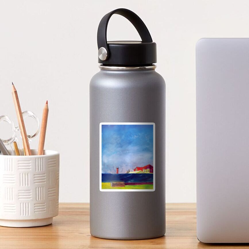 Wolkenloser Himmel in unserem Garten in Apolda Sticker