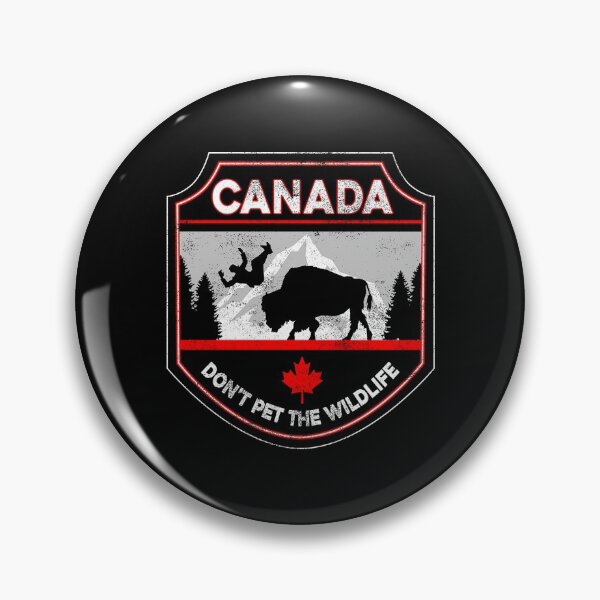 Item preview, Canadiana Don't Pet the Wildlife Buffalo Road Sign  designed and sold by carolynmill553.